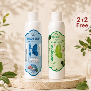 High End 4-Piece Bundle | Shampoo & Shower Gel – 800ml Each