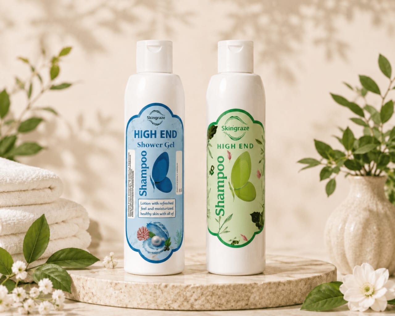High End 2-Piece Bundle | Shampoo & Shower Gel – 800ml Each